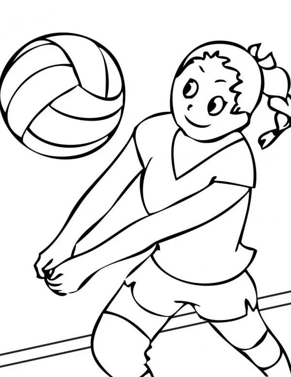 Imágenes para pintar de voleibol | Colorear imágenes