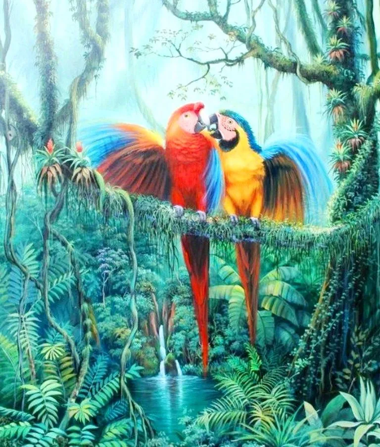 Imágenes de Pinturas: Pinturas de Pajaros Exoticos
