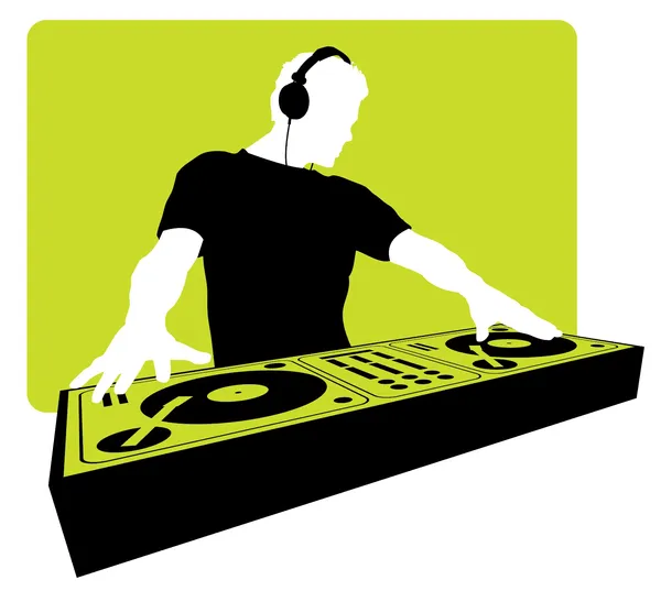 Dj Green Hi Rez image - vector clip art online, royalty free ...