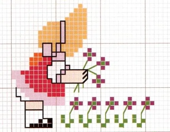 Imagenes en punto de cruz para niñas - Imagui