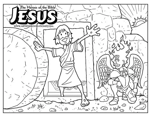 Dibujo para colorear de la resurreccion de Jesus - Imagui