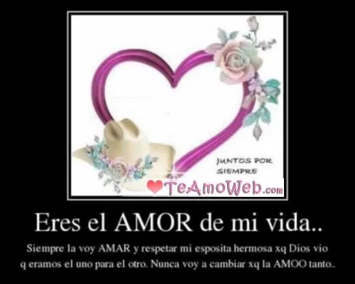 Imágenes de romanticas para decir “Tu Eres el amor de mi vida ...