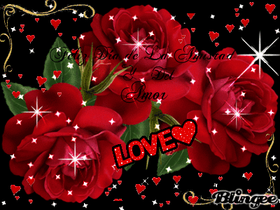 Imágenes de San Valentín con corazones, rosas y brillo con ...