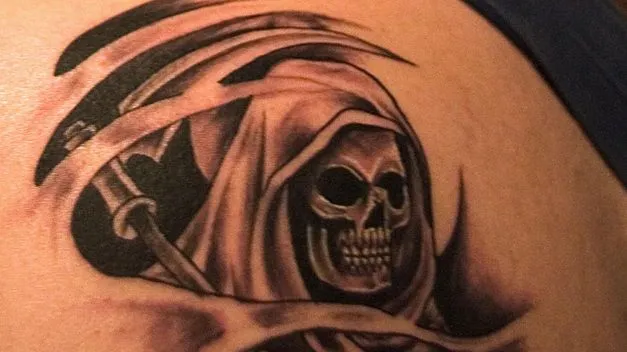 Imágenes de la Santa Muerte en tatuajes