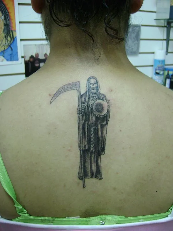 Imágenes de la Santa Muerte en tatuajes