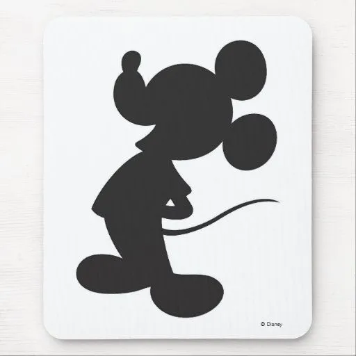 Silueta de Mickey Mouse Alfombrilla De Ratones de Zazzle.