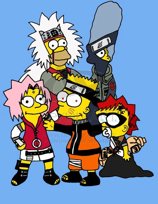 Imagenes de los Simpson como Naruto - Imagui