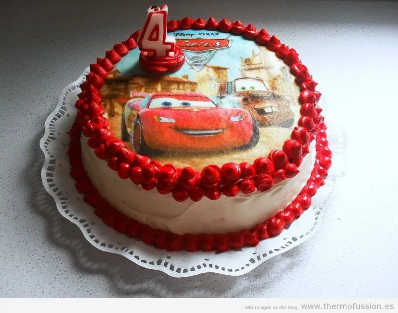 Imagenes y Tarjetas para Felicitar en Cumpleaños: Tarta Cars Rayo ...