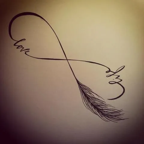 Tattoo de infinito con pluma - Imagui