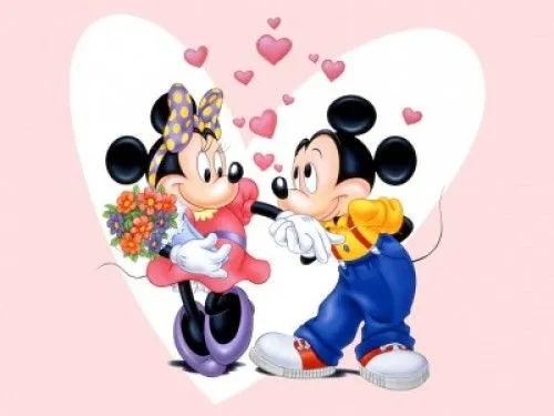 Mickey Mouse con frases de amor - Imagui