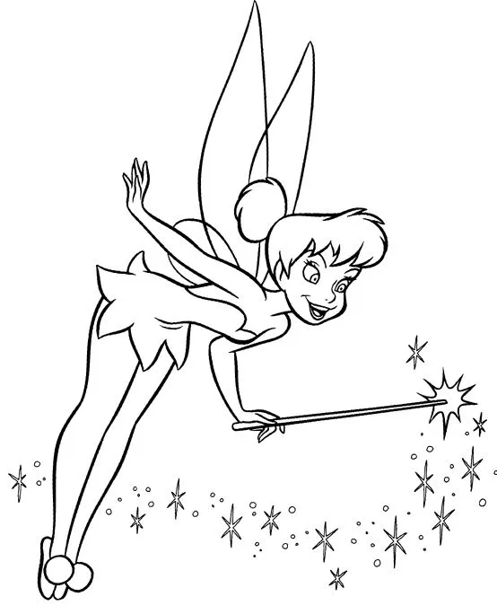 Imagenes de Tinkerbell sentada para colorear - Imagui