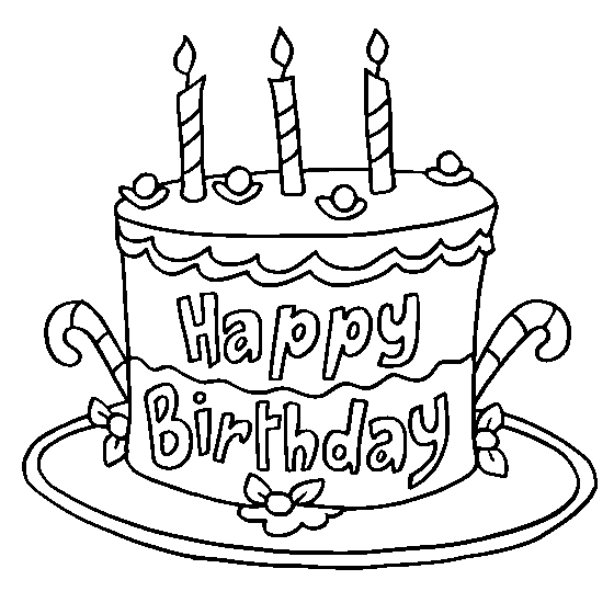 Imágenes de tortas de cumpleaños para imprimir y colorear ...