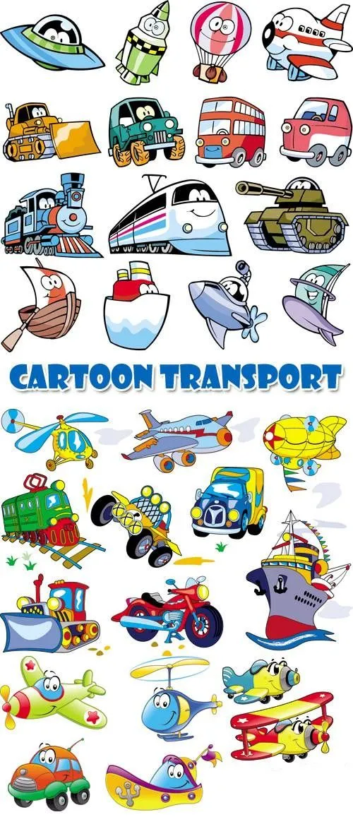 imágenes y vectores de medios de transporte en caricatura ...