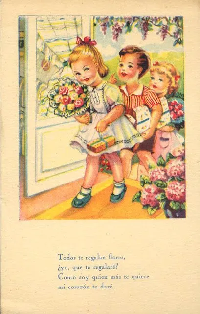 Imágenes vintage gratis / Free vintage images: Postales retro de niños