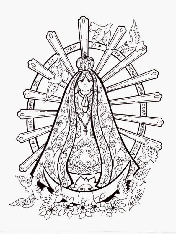 Imagenes de la virgen de lujan para dibujar - Imagui