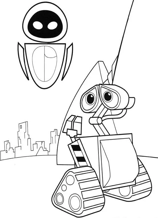 Imagenes de wall e el robot para colorear - Imagui