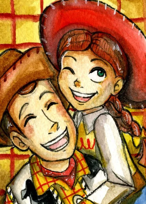 Woody and Jessie .ACEO. by ~Daishota on deviantART