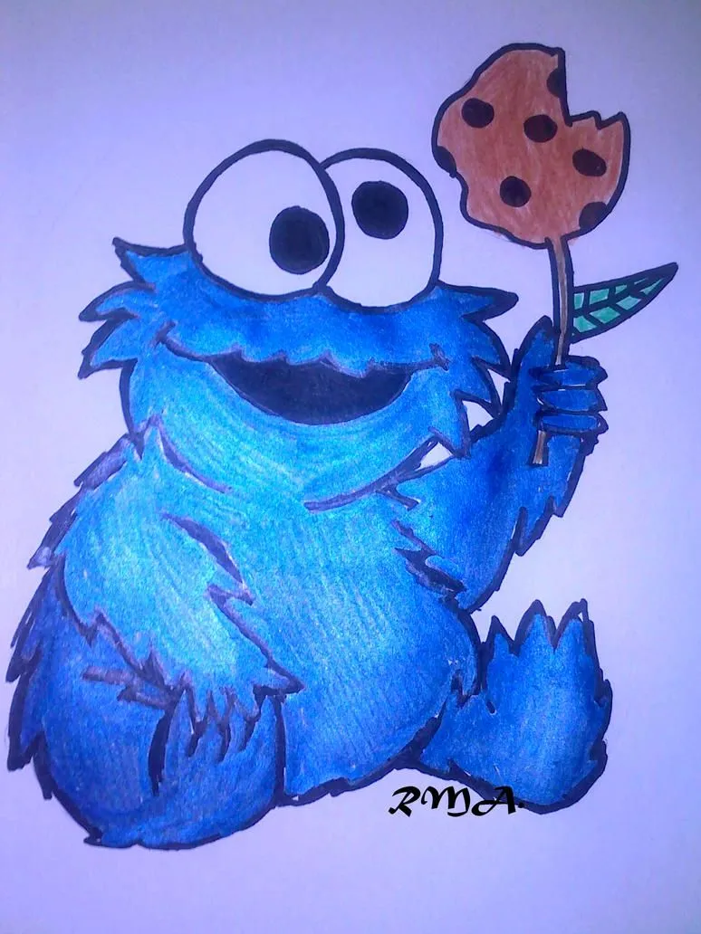 Images For > Baby Cookie Monster Drawing