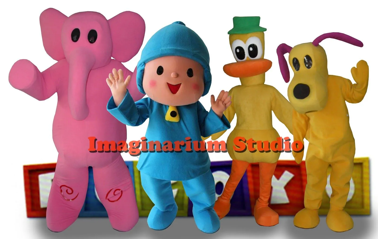 Imaginarium Studio: DISFRAZ CABEZON POCOYO, LULA , PATO y ELI