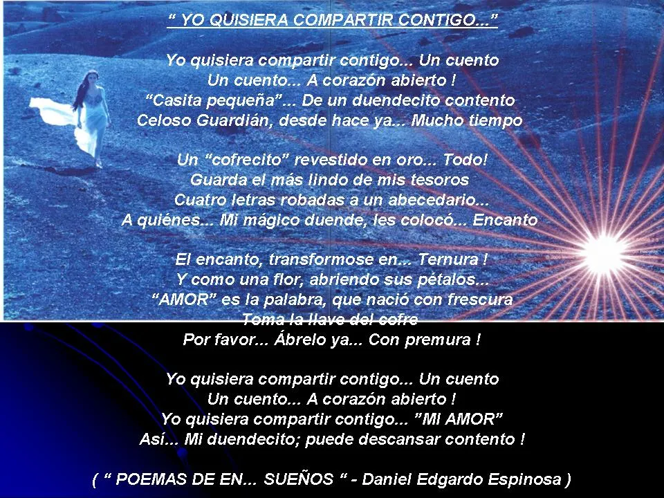 IMAGINE " UN ESPACIO DE ENSUEÑOS ...: " YO QUISIERA COMPARTIR ...