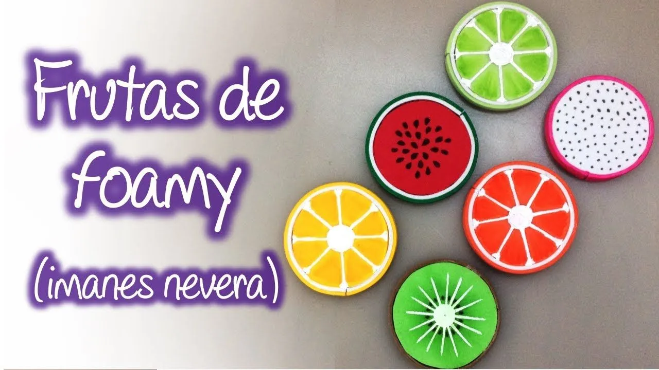 Imanes de rebanadas de frutas, Fruit slices magnets - YouTube