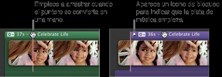 iMovie '11: Vincular el inicio de un clip de música de fondo a un ...