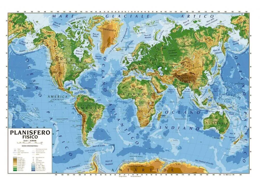 Impariamo insieme: Cartina geografica del mondo