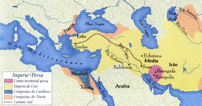 El imperio persa en su momento de mayor auge