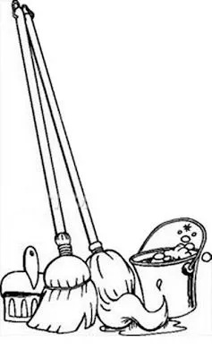 COLOREA TUS DIBUJOS: Utensilios de limpieza para colorear