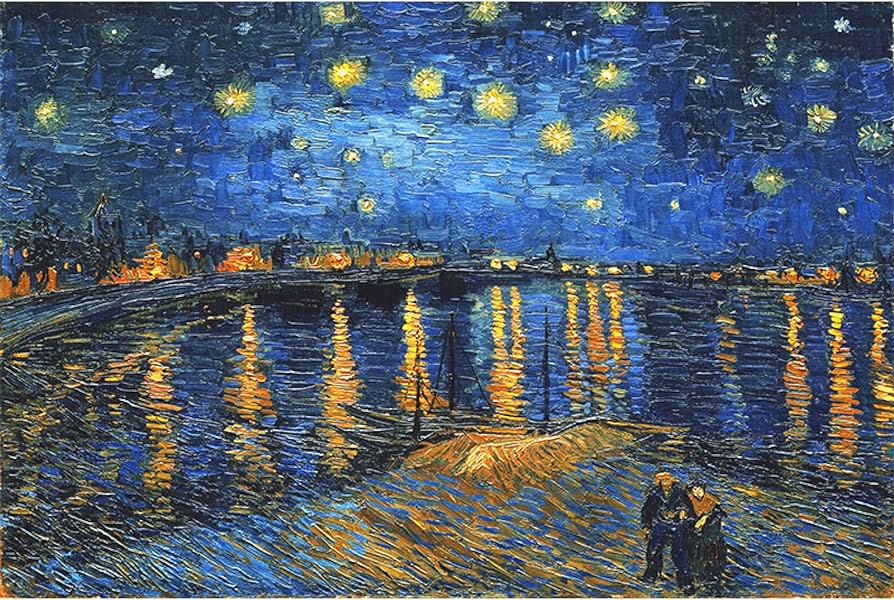 impresión sobre lienzo Pinturas famosas Noche estrellada de Van Gogh  Reproducciones impresionistas Paisaje Arte de la pared Impresiones y  carteles Inicio - : Amazon.com.mx: Hogar y Cocina