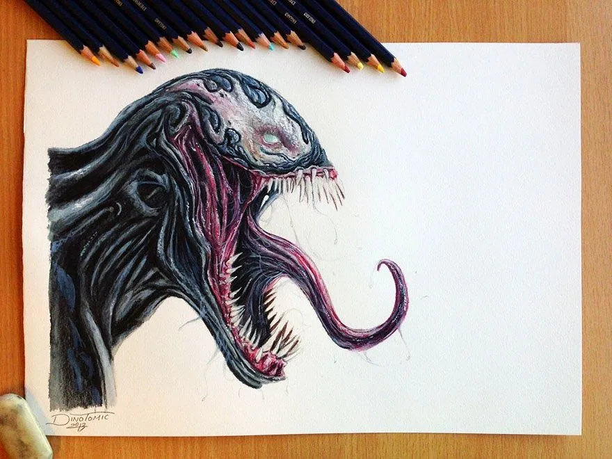 Impresionantes Dibujos Hechos Con Crayones De Madera.