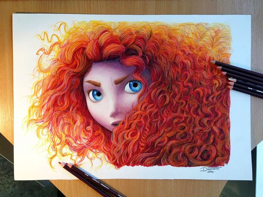 Impresionantes Dibujos Hechos Con Crayones De Madera.