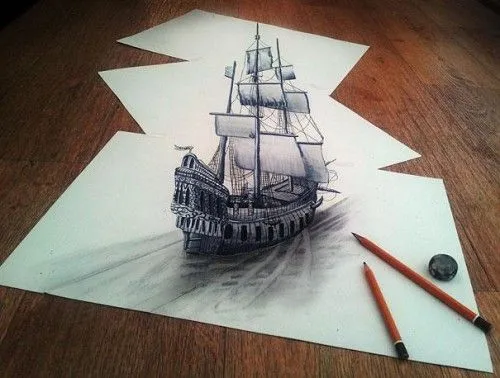 9 impresionantes ilusiones ópticas con dibujos 3d a lápiz ...