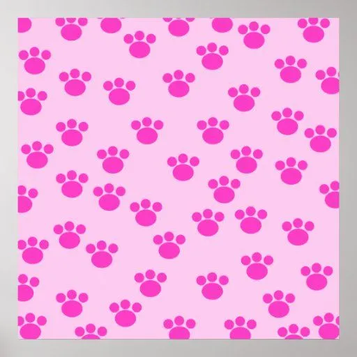 Impresiones animales de la pata. Rosa rosa claro y | Zazzle