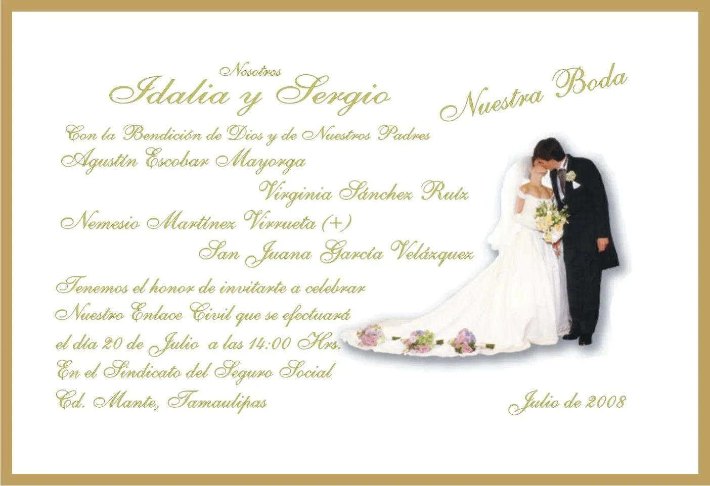 IMPRESIONES MARNEL CD MANTE: INVITACION BODA TARJETA CHICA