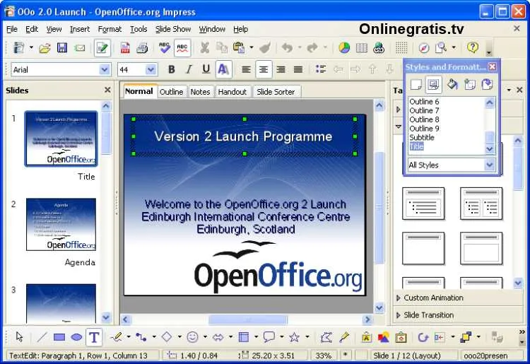 Impress Openoffice para Windows gratis