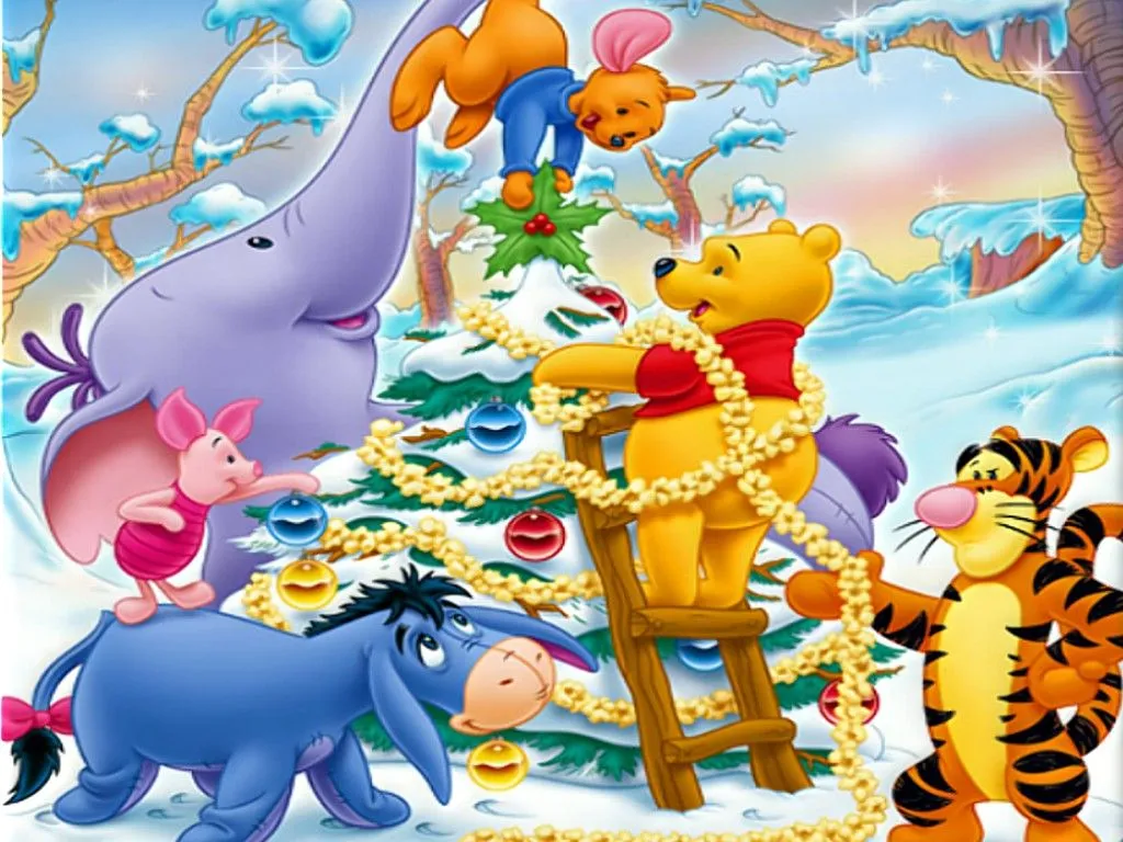 FONDOS DE PANTALLA INFANTILES:WINNIE THE POOH EN LA NIEVE CON SUS ...