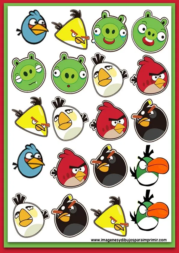 Imprimibles angry birds - Imagui