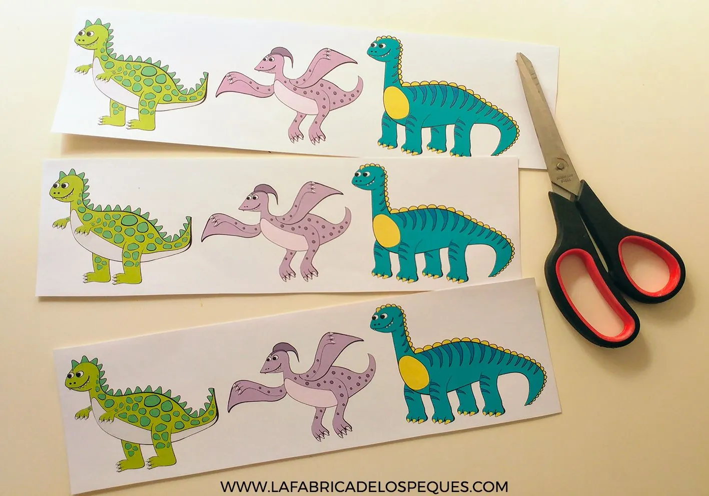 Imprimibles y moldes gratis de dinosaurio para manualidades infantiles - La  fábrica de los peques