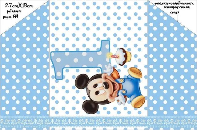 Imprimibles "Mickey cumple su primer año" 10. | Ideas y material ...