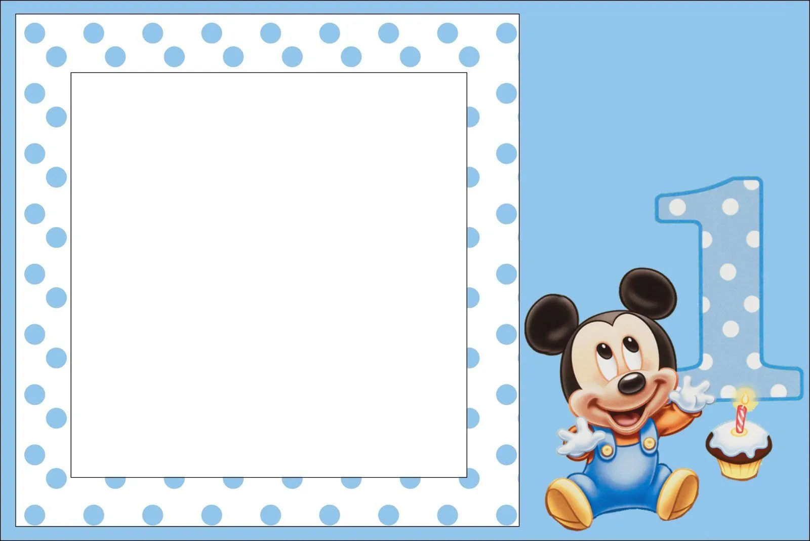 Imprimibles "Mickey cumple su primer año" 5. - Ideas y material ...