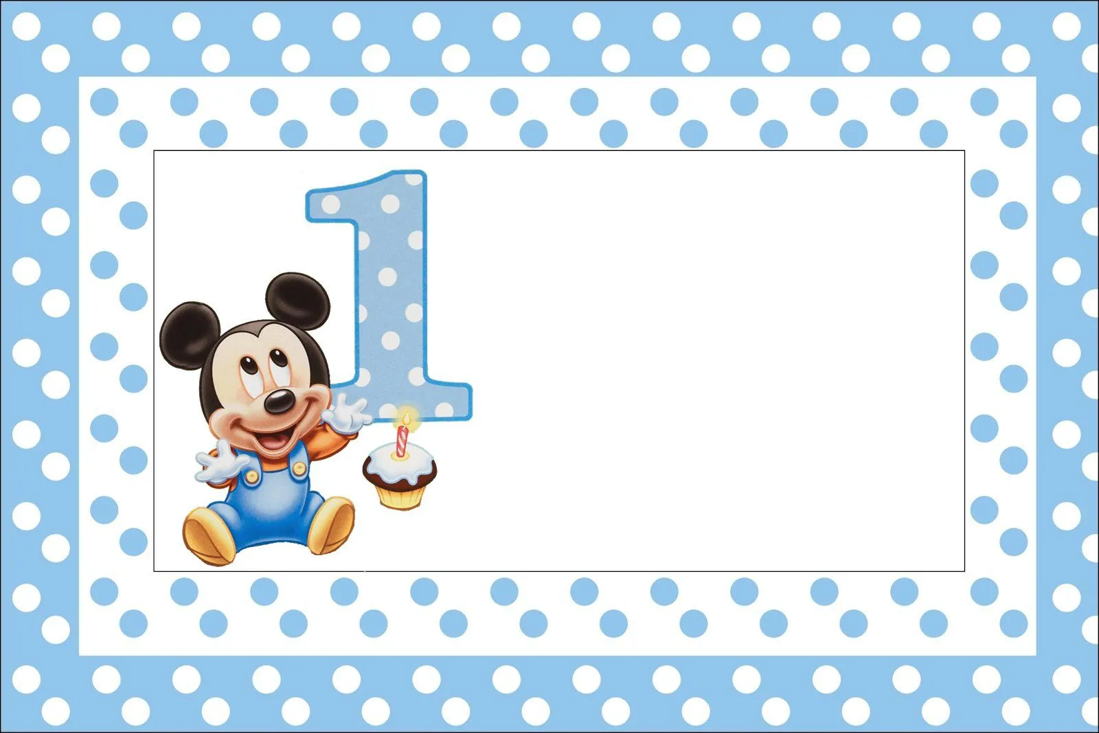 Imprimibles "Mickey cumple su primer año" 5. - Ideas y material ...