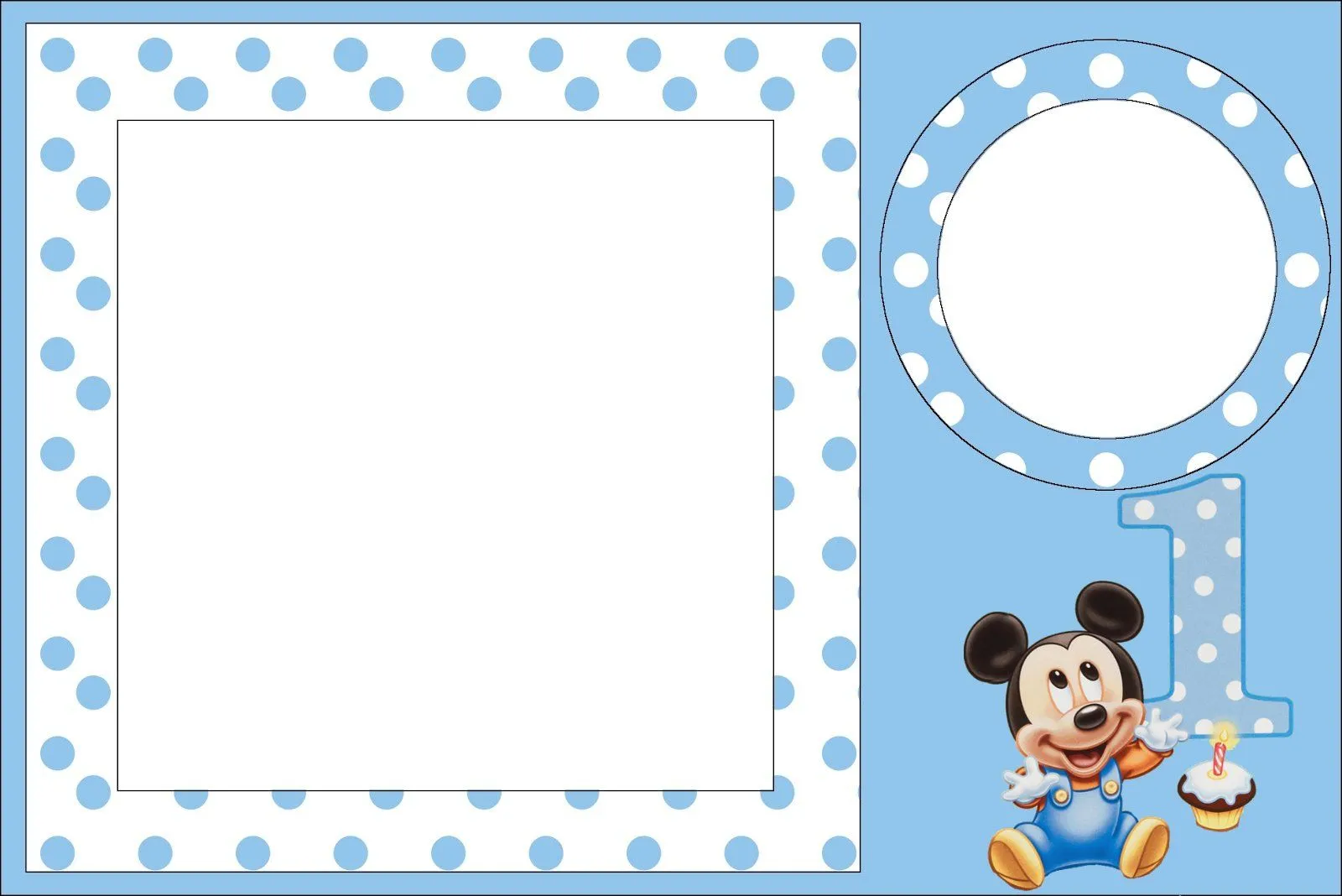 Imprimibles "Mickey cumple su primer año" 5. - Ideas y material ...