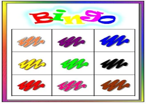 IMPRIMIR BINGO PARA NIÑOS DE COLORES Y FORMAS