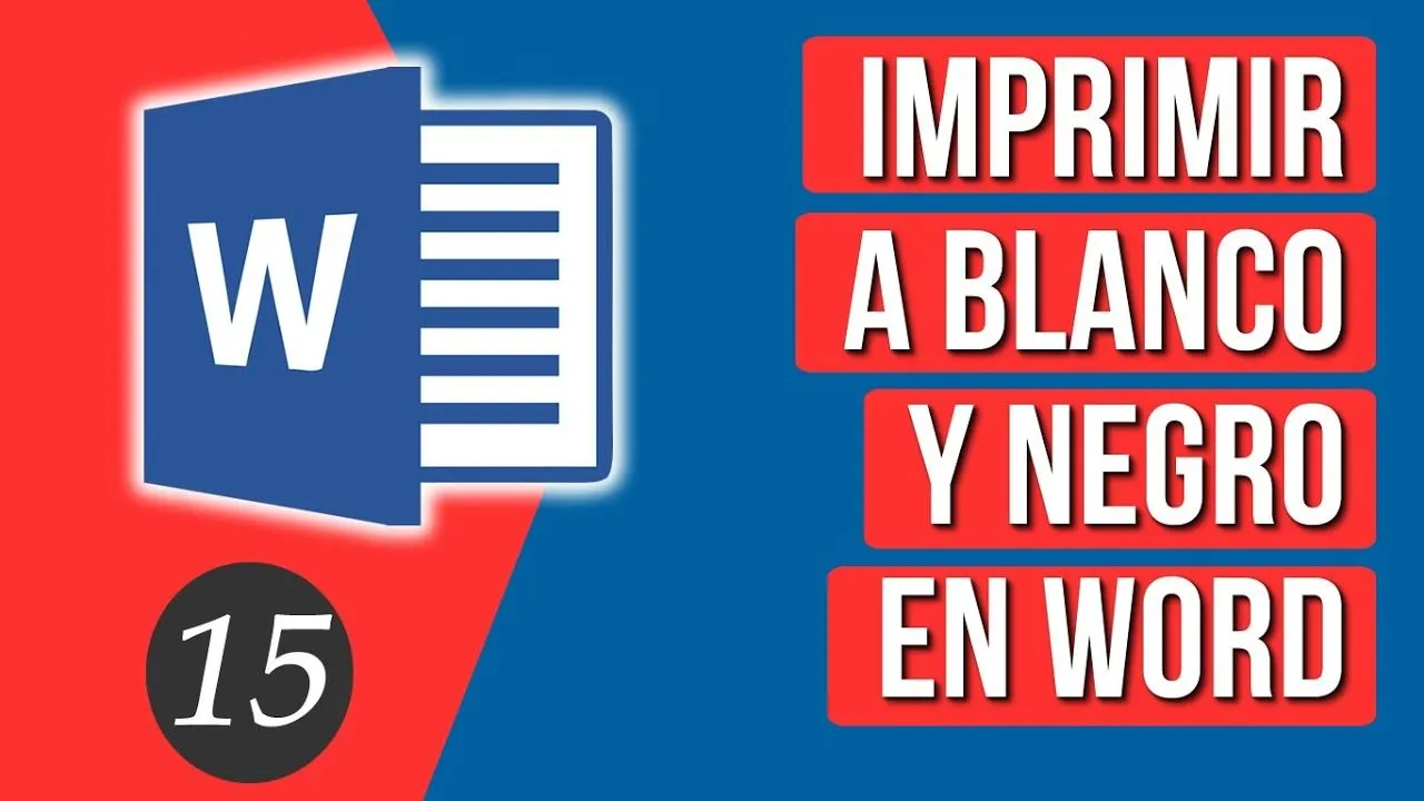 Como Imprimir a Blanco y Negro en WORD - YouTube