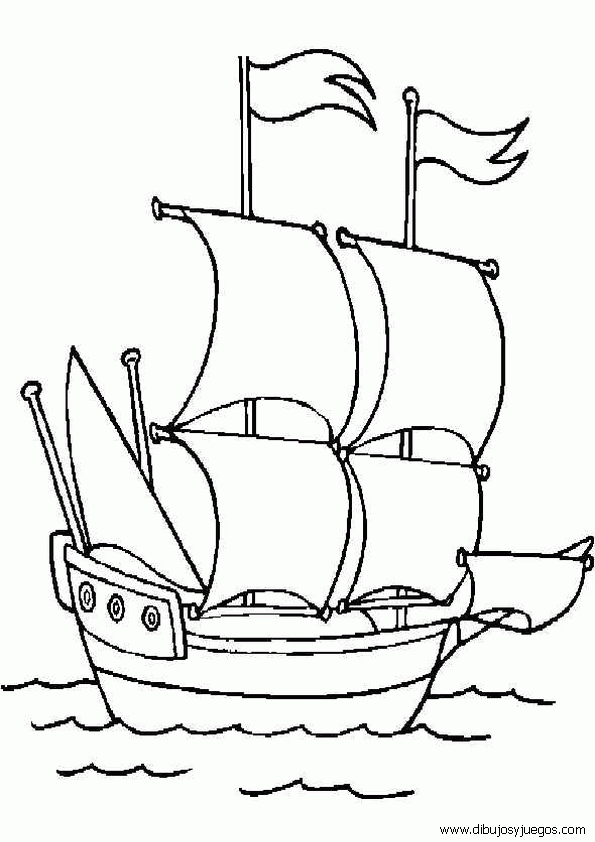 imprimir dibujo barco vela para colorear dibujos