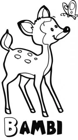 Imprimir dibujos para colorear : Bambi