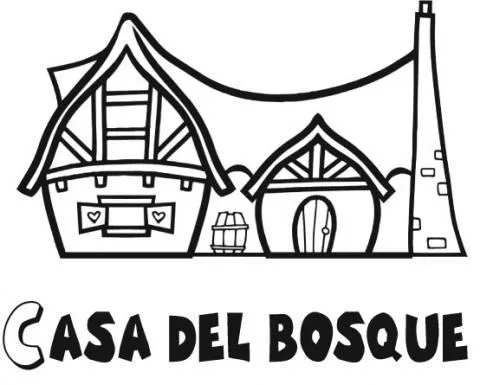 Dibujos de Casa del bosque para colorear