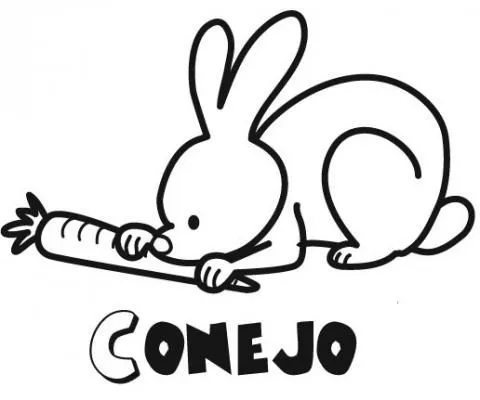 Imprimir dibujos para colorear : Conejo