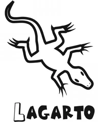 Imprimir dibujos para colorear : Lagarto